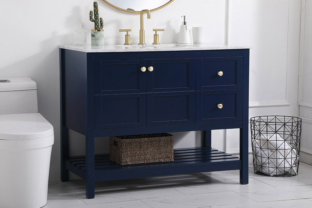 Elegant Bathroom Vanity - Blue, L 42" (VF16542BL)