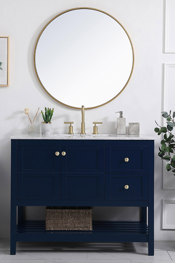 Elegant Bathroom Vanity - Blue, L 42" (VF16542BL)