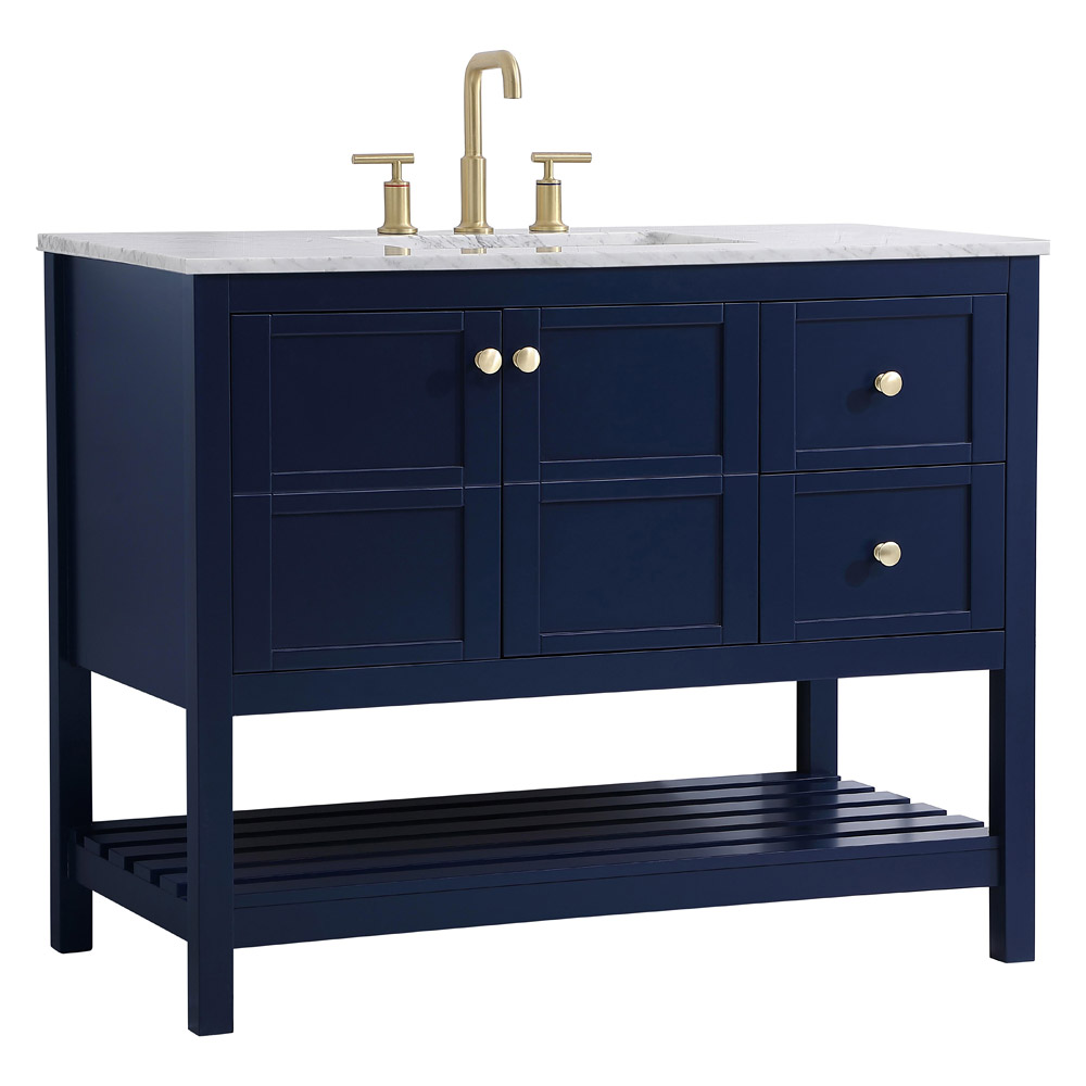 Elegant Bathroom Vanity - Blue, L 42" (VF16542BL)