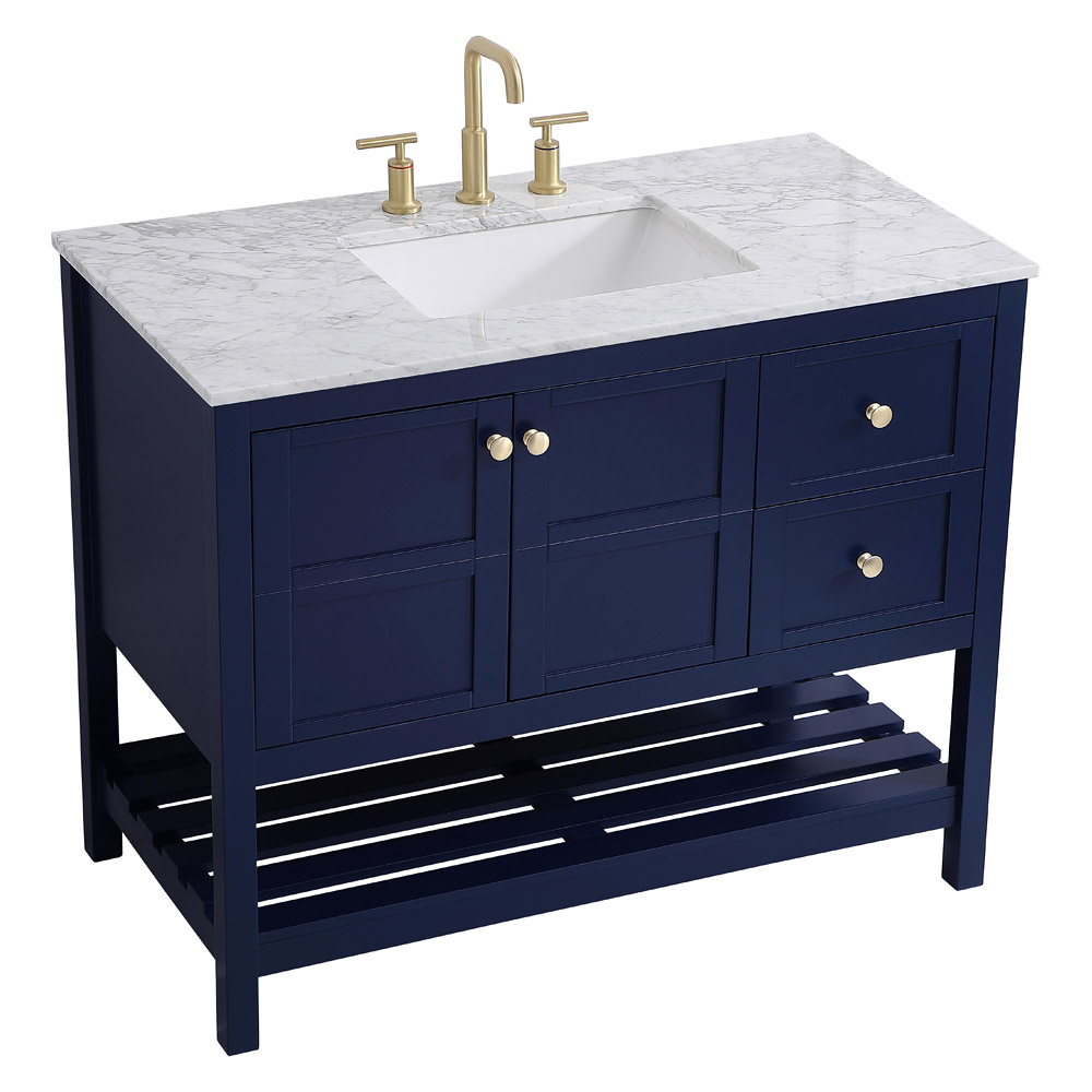 Elegant Bathroom Vanity - Blue, L 42" (VF16542BL)