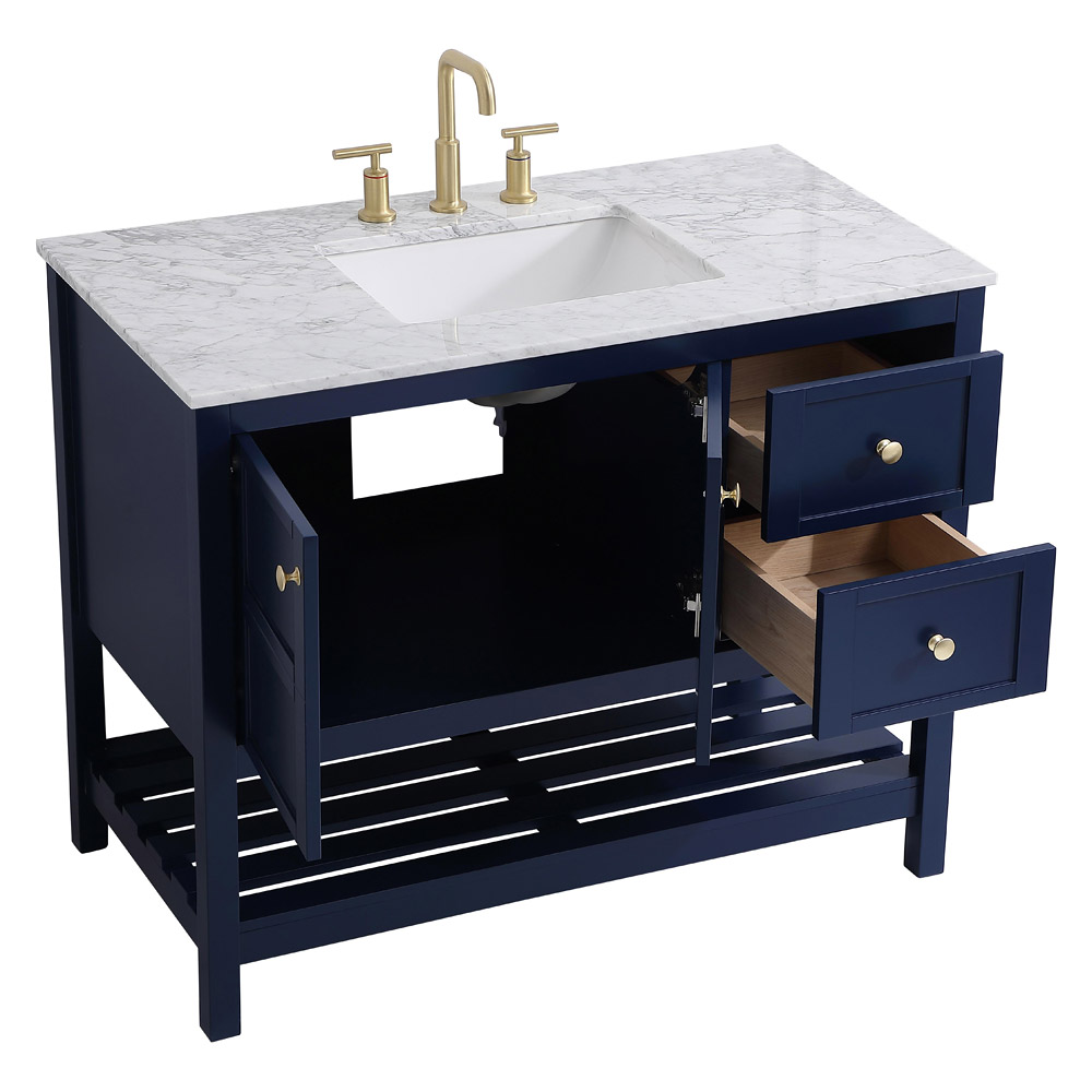 Elegant Bathroom Vanity - Blue, L 42" (VF16542BL)