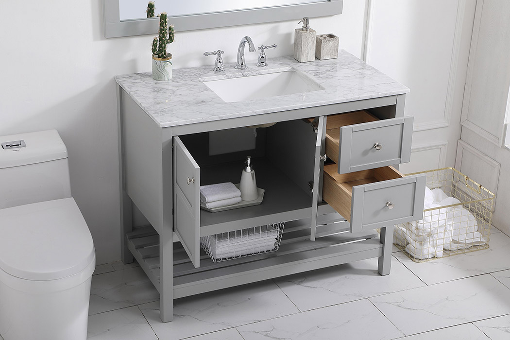 Elegant Bathroom Vanity - Gray, L 42" (VF16542GR)