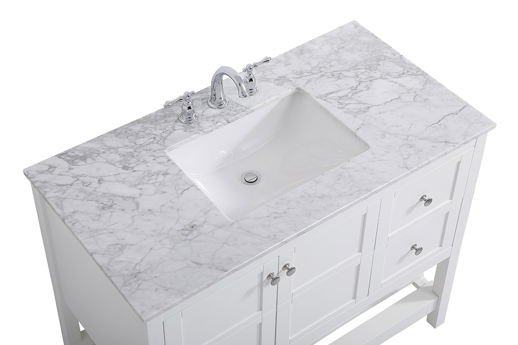 Elegant Bathroom Vanity - White, L 42" (VF16542WH)