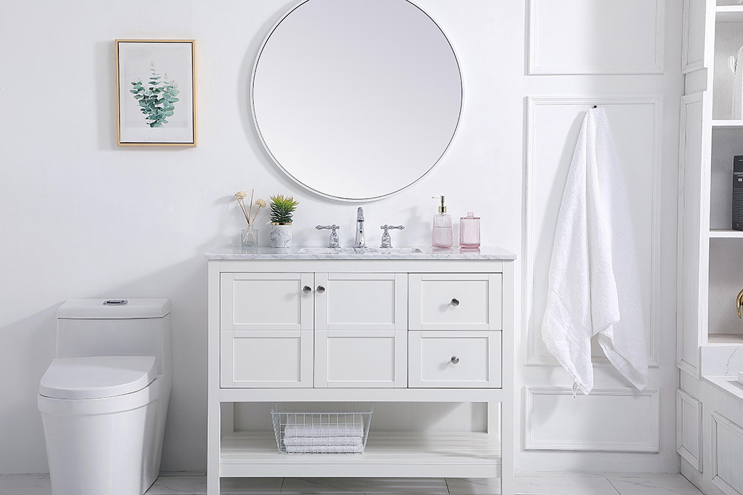 Elegant Bathroom Vanity - White, L 42" (VF16542WH)