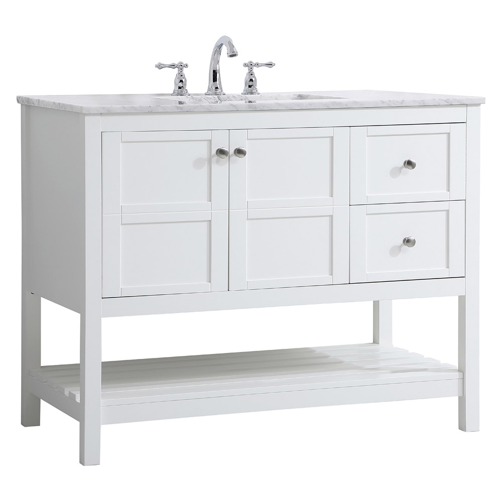 Elegant Bathroom Vanity - White, L 42" (VF16542WH)