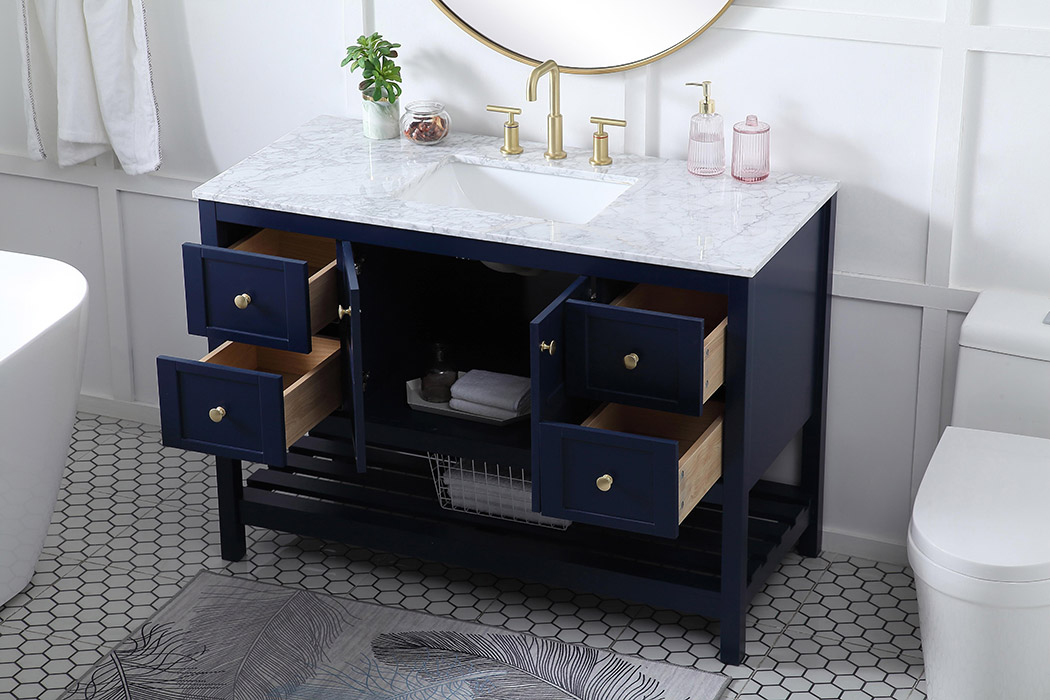 Elegant Bathroom Vanity - Blue (VF16548BL)