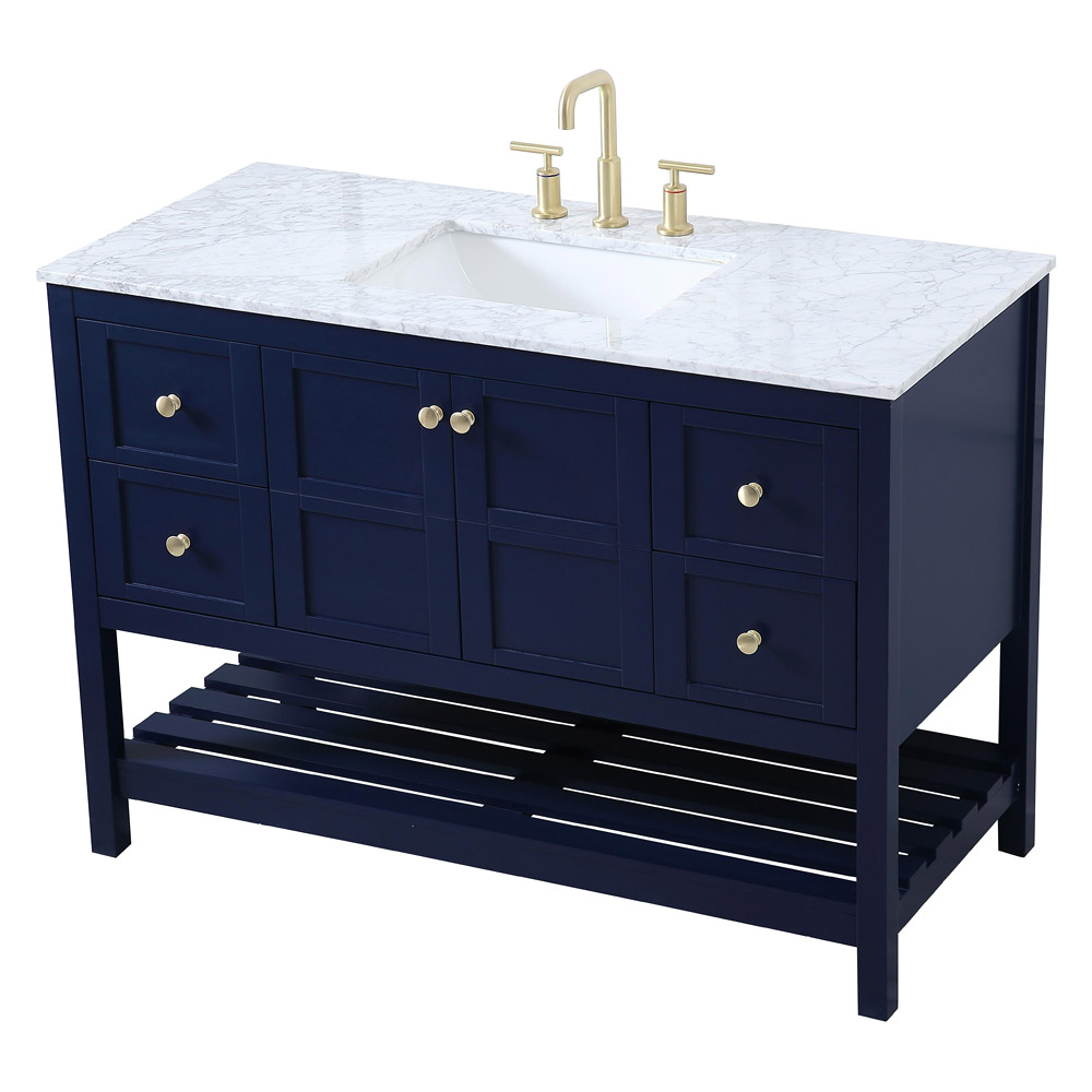 Elegant Bathroom Vanity - Blue (VF16548BL)