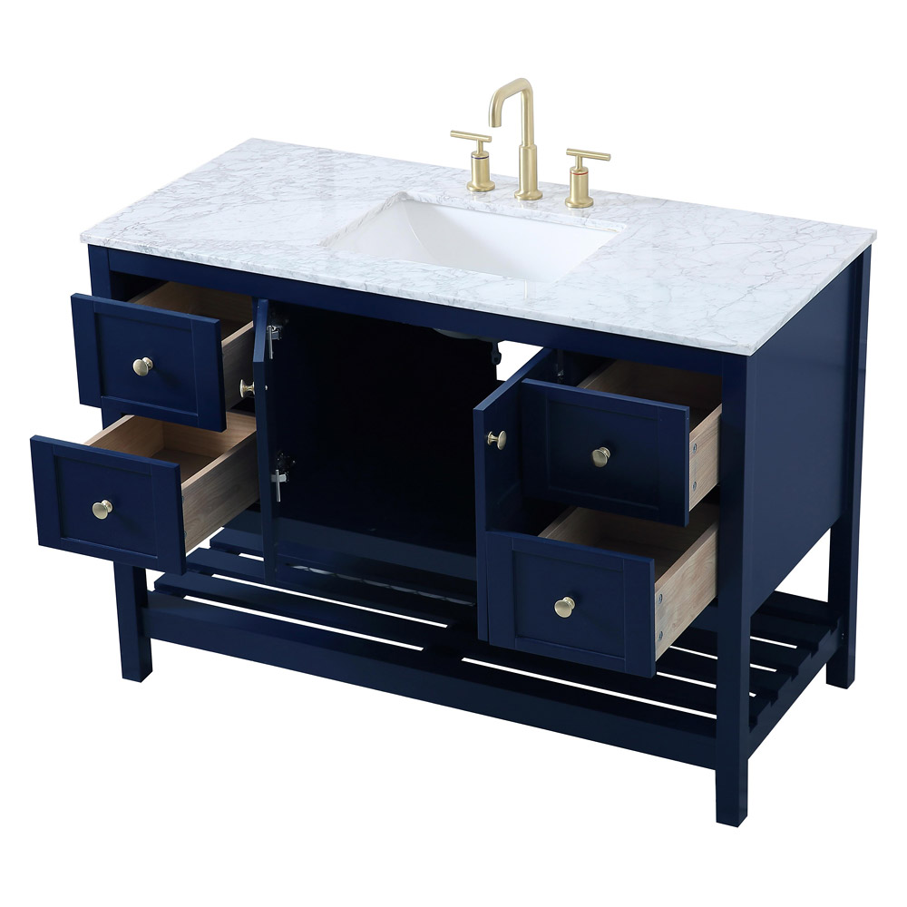 Elegant Bathroom Vanity - Blue (VF16548BL)