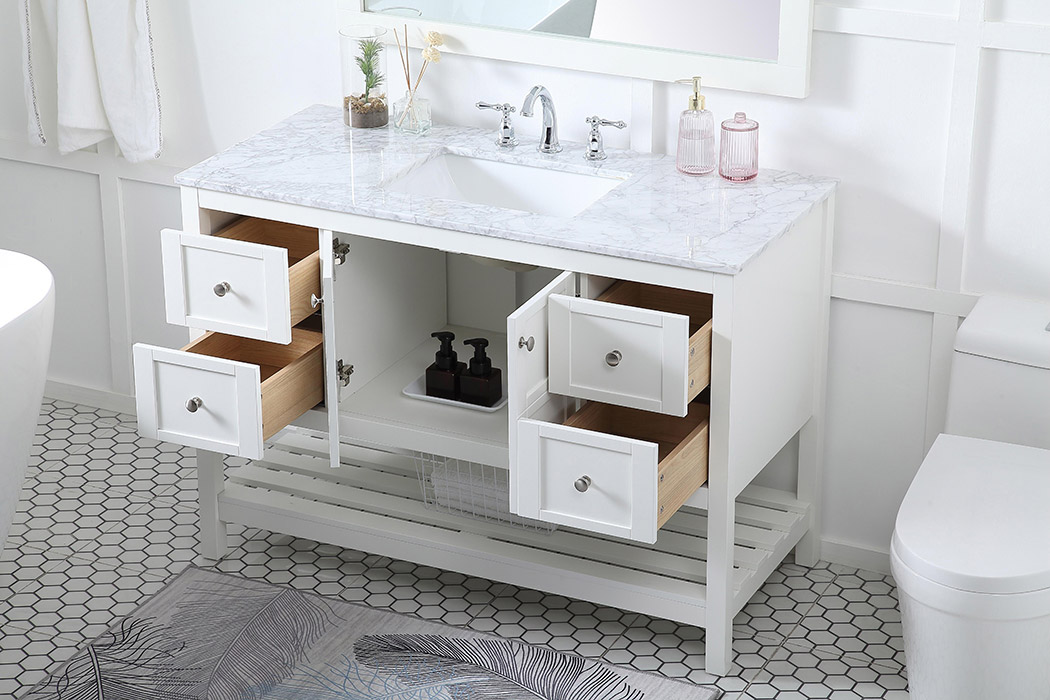 Elegant Bathroom Vanity - White (VF16548WH)