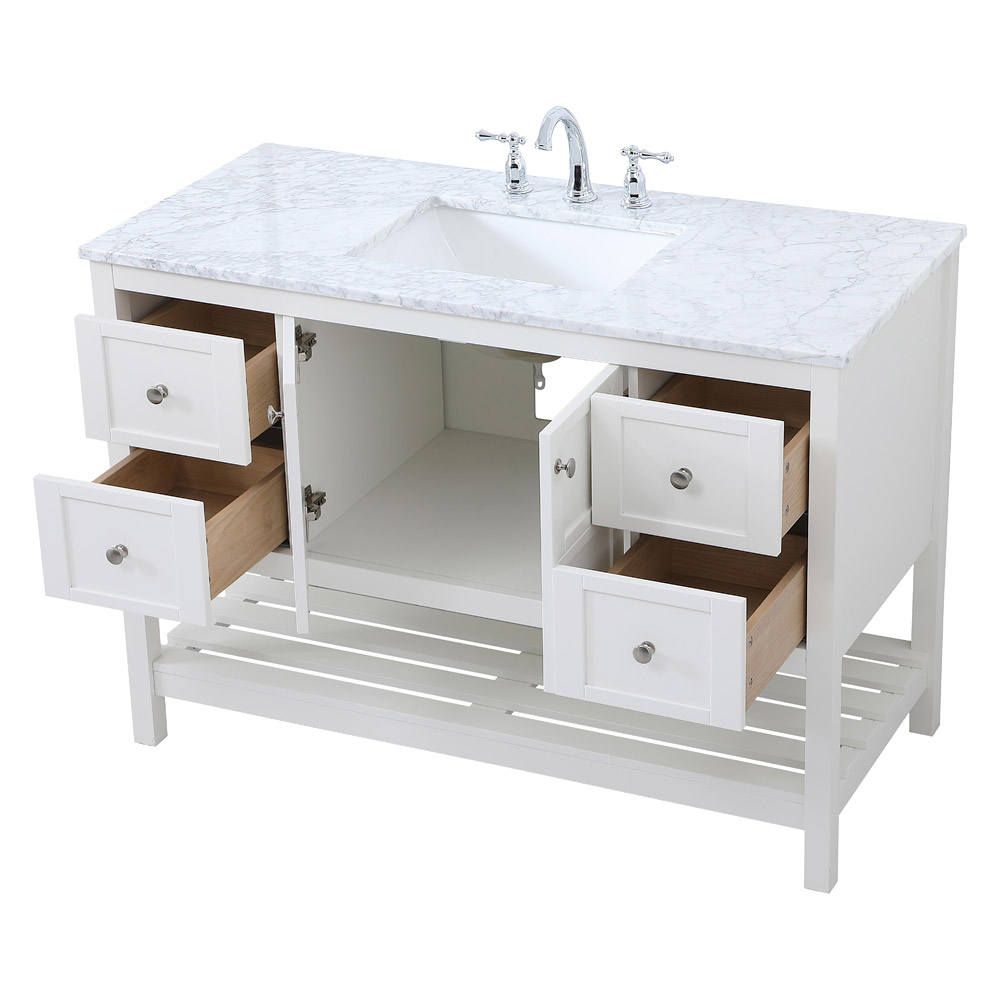 Elegant Bathroom Vanity - White (VF16548WH)