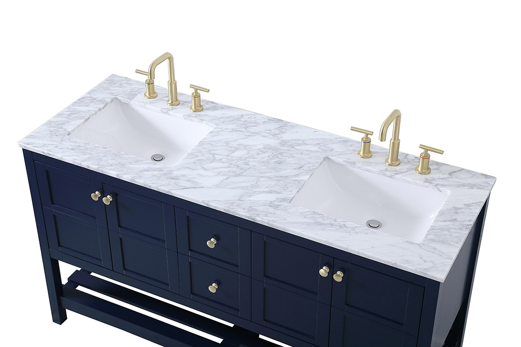 Elegant Bathroom Vanity - Blue, L 60" (VF16560DBL)