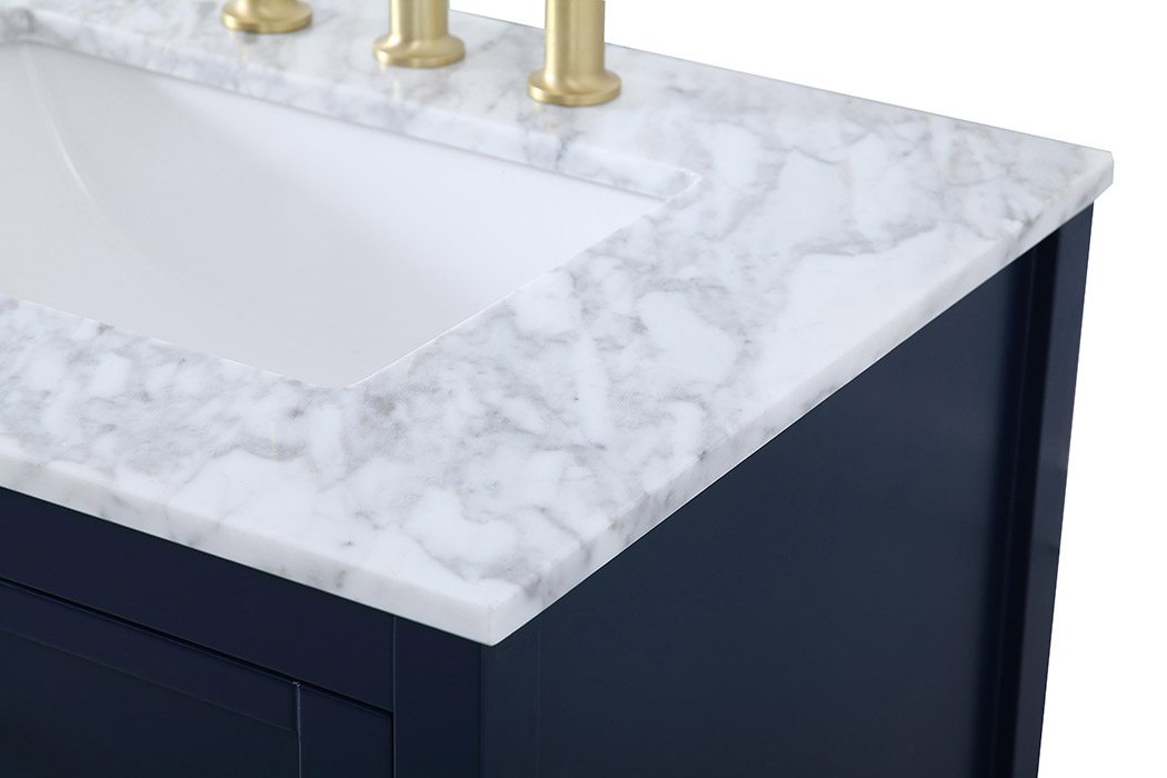 Elegant Bathroom Vanity - Blue, L 72" (VF16572DBL)