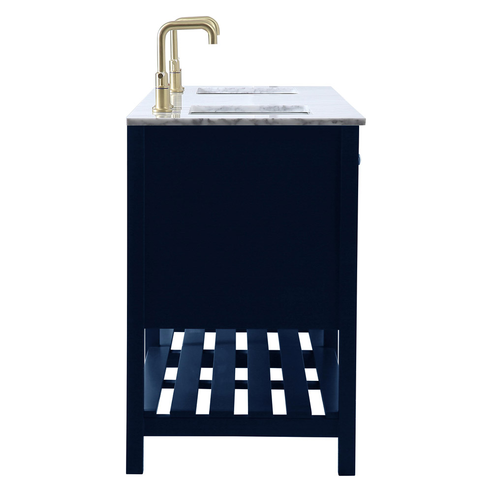 Elegant Bathroom Vanity - Blue, L 72" (VF16572DBL)