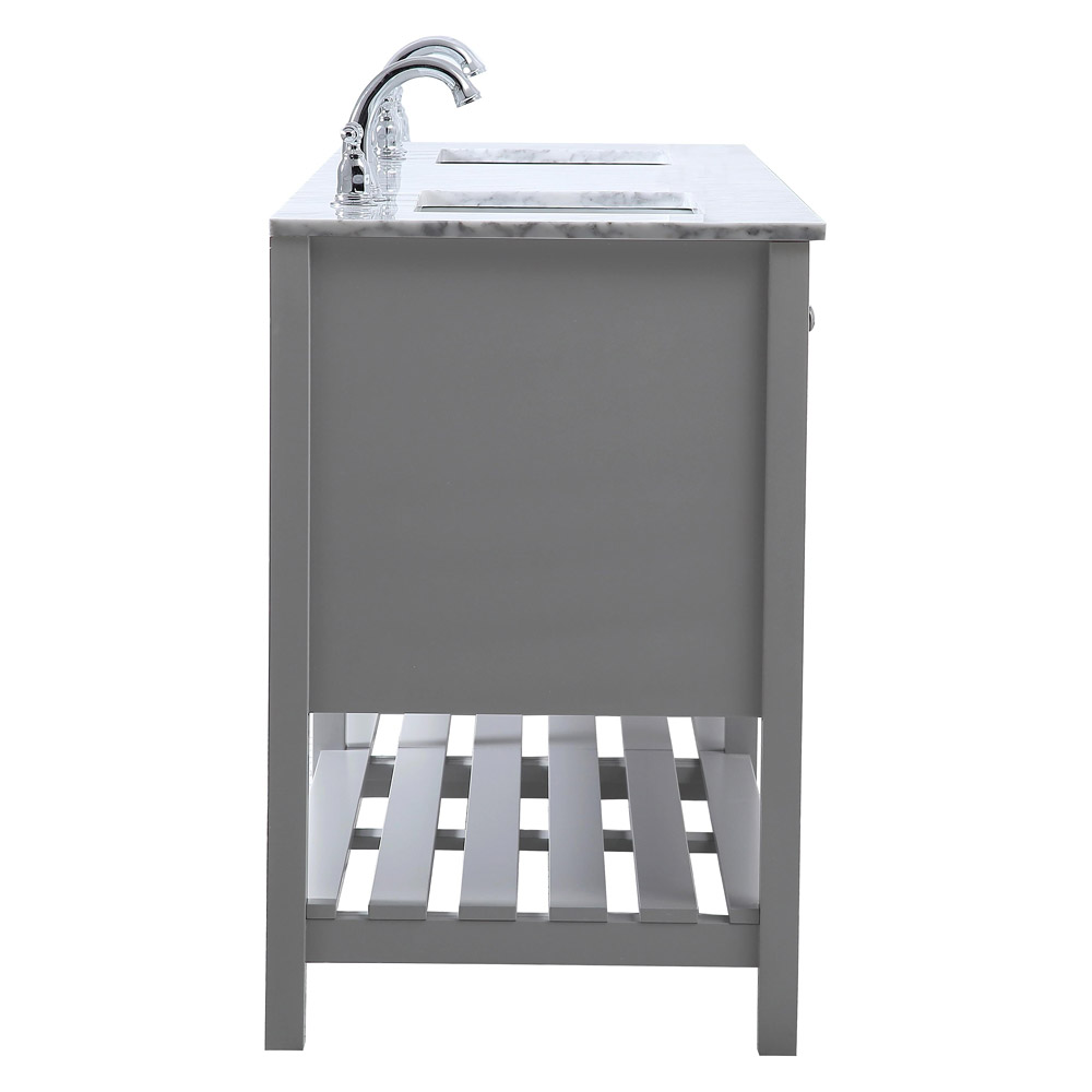 Elegant Bathroom Vanity - Gray, L 72" (VF16572DGR)