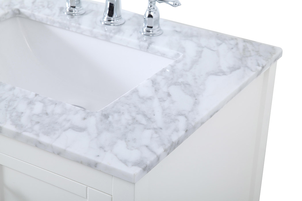 Elegant Bathroom Vanity - White, L 72" (VF16572DWH)