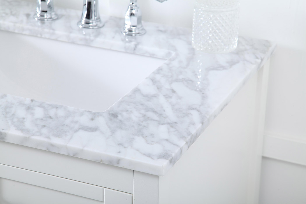 Elegant Bathroom Vanity - White, L 72" (VF16572DWH)