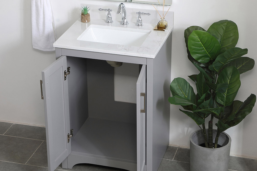 Elegant Bathroom Vanity - Gray (VF17024GR)