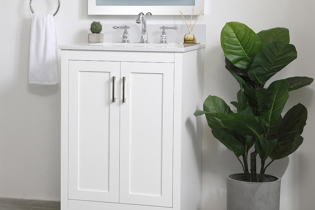 Elegant Bathroom Vanity - White (VF17024WH)