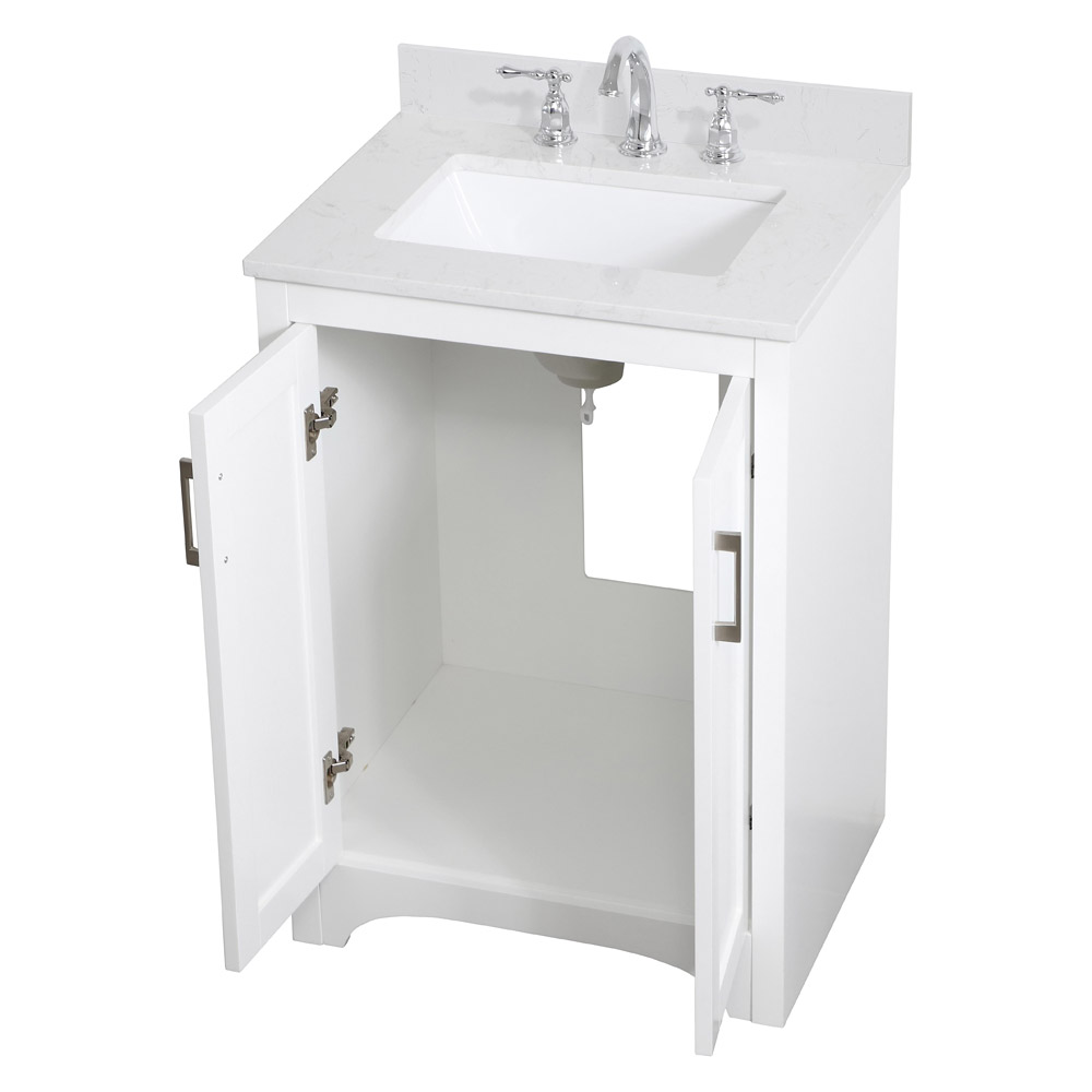 Elegant Bathroom Vanity - White (VF17024WH)