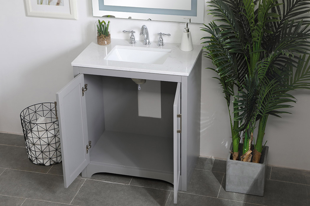 Elegant Bathroom Vanity - Gray (VF17030GR)