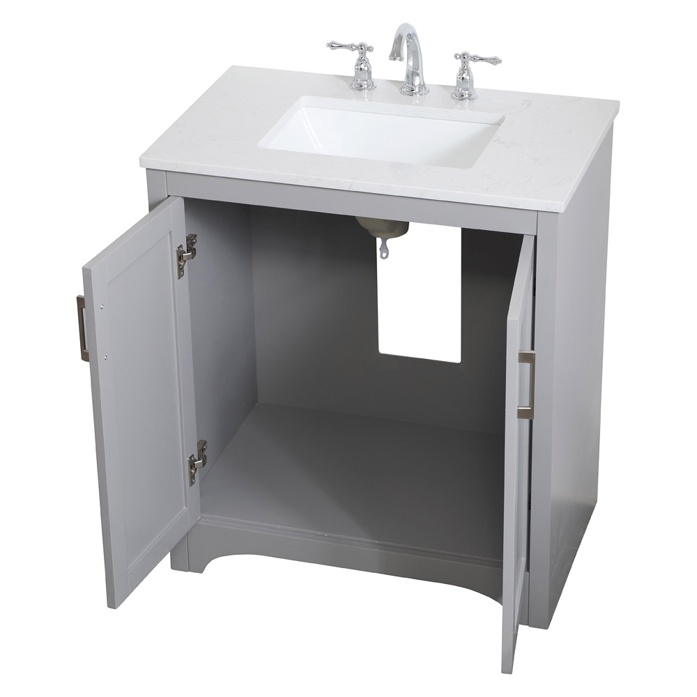 Elegant Bathroom Vanity - Gray (VF17030GR)