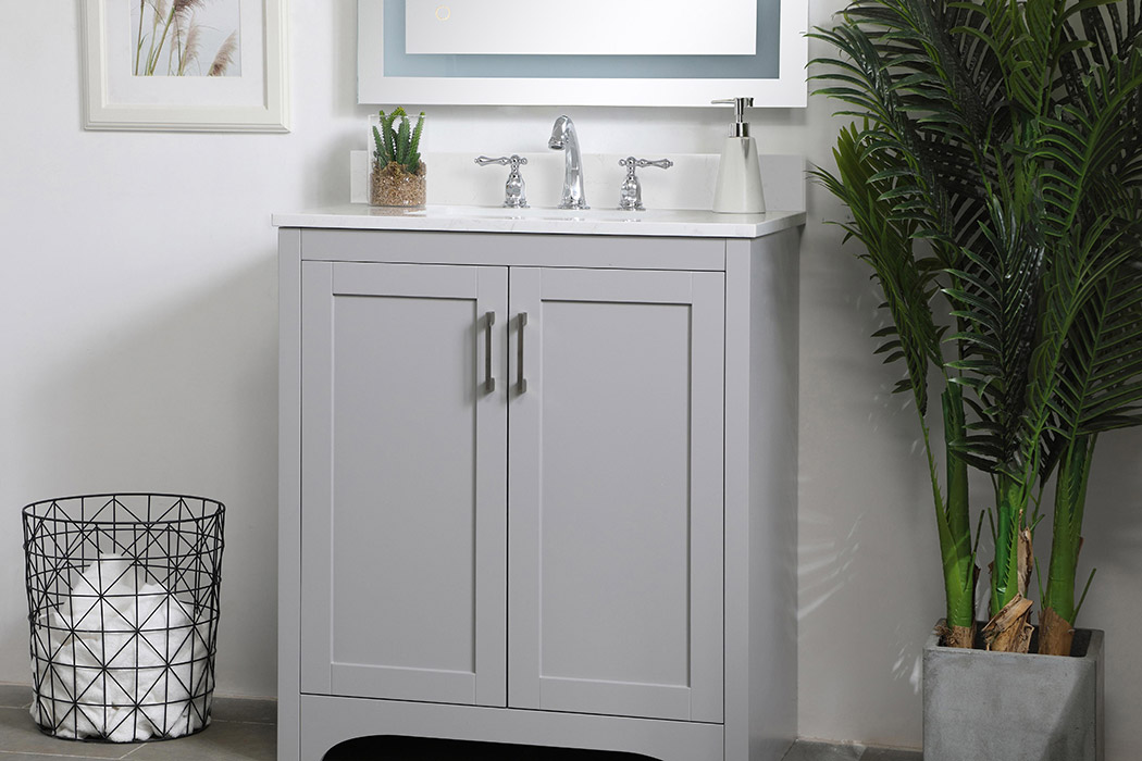 Elegant Bathroom Vanity - Gray (VF17030GR-BS)