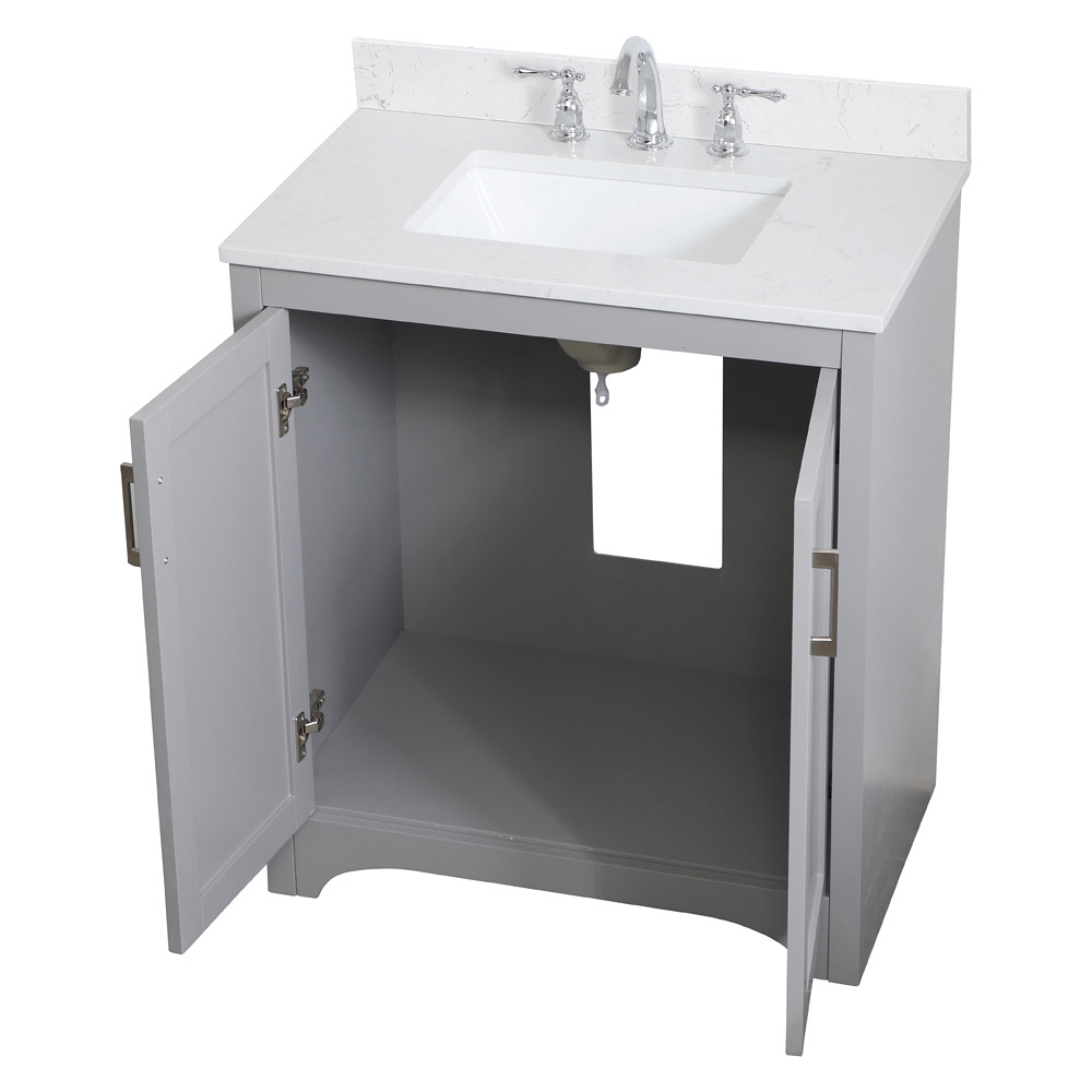 Elegant Bathroom Vanity - Gray (VF17030GR-BS)