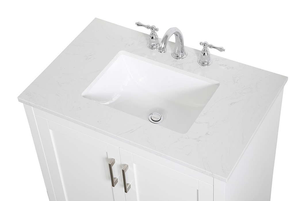 Elegant Bathroom Vanity - White (VF17030WH)