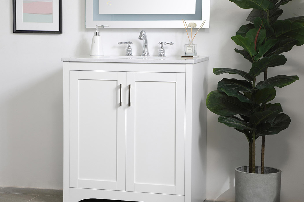 Elegant Bathroom Vanity - White (VF17030WH)