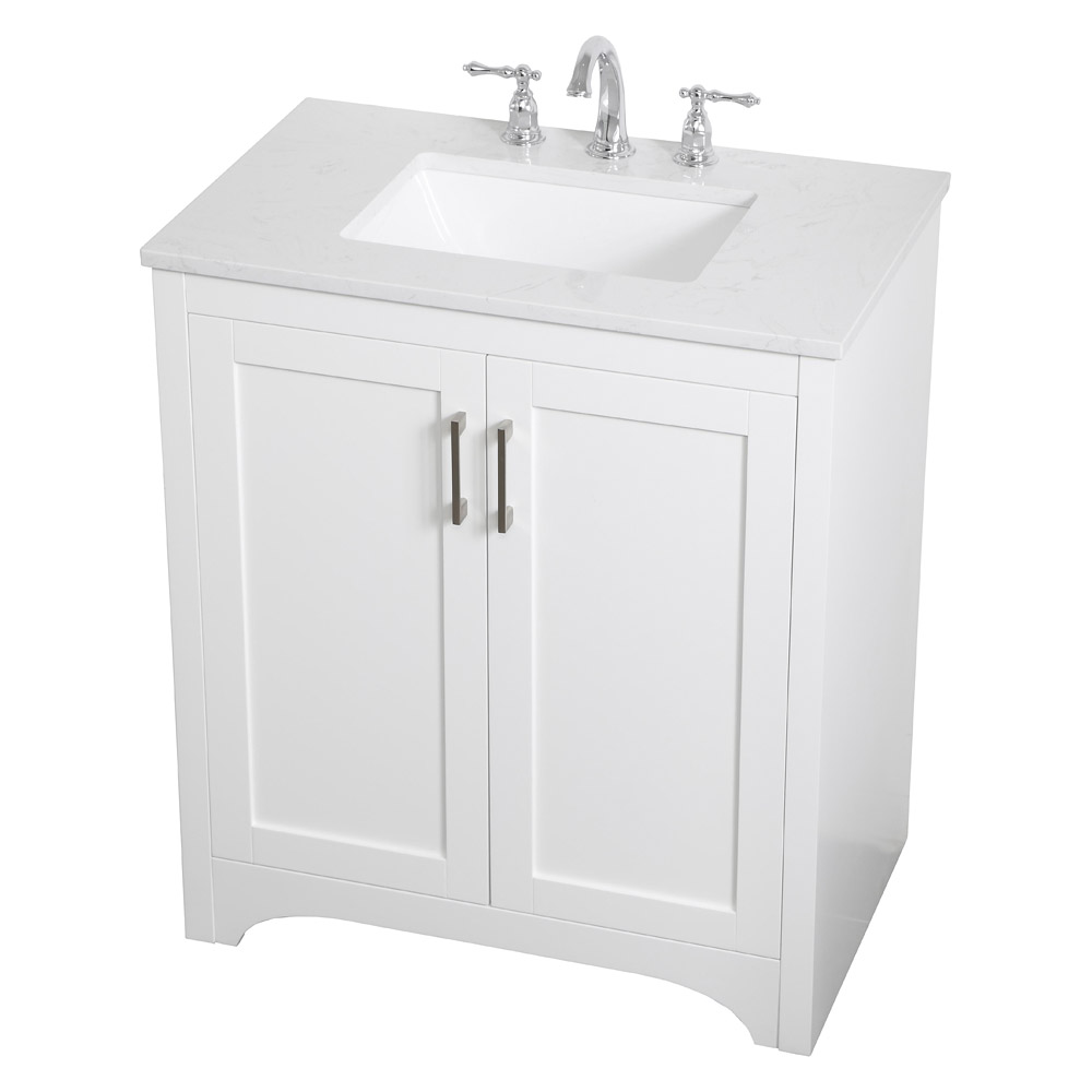 Elegant Bathroom Vanity - White (VF17030WH)