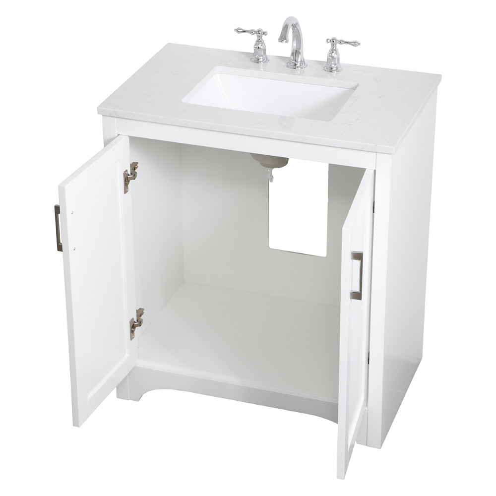 Elegant Bathroom Vanity - White (VF17030WH)