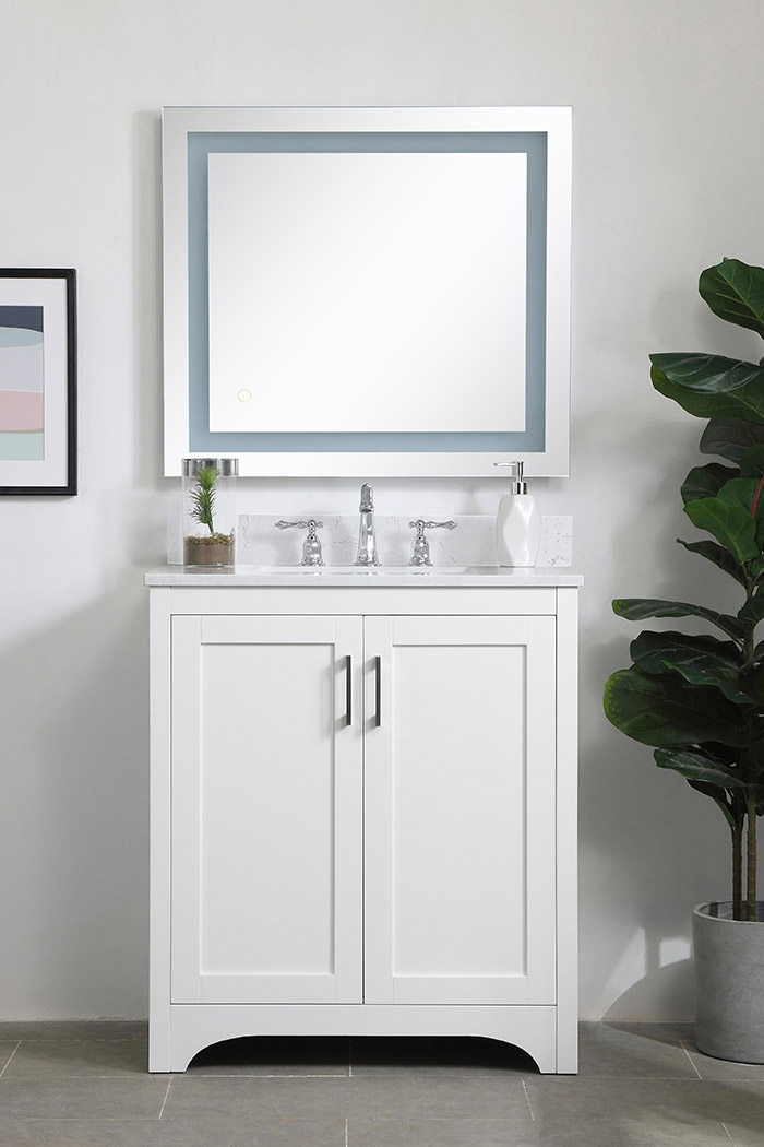 Elegant Bathroom Vanity - White (VF17030WH-BS)