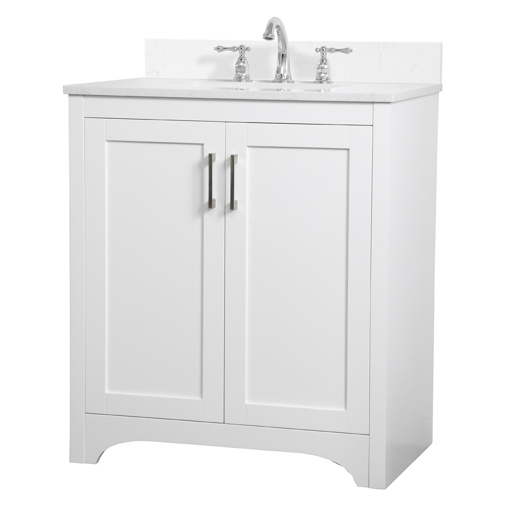 Elegant Bathroom Vanity - White (VF17030WH-BS)