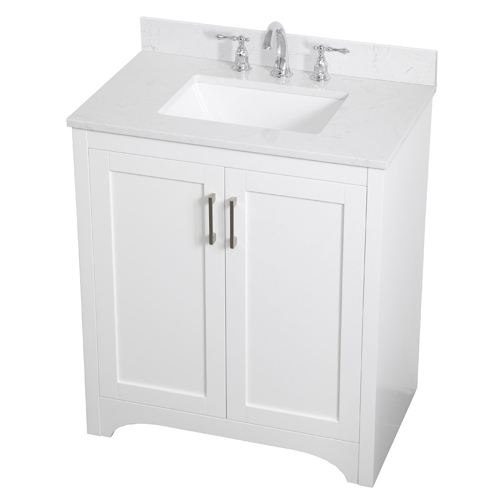 Elegant Bathroom Vanity - White (VF17030WH-BS)