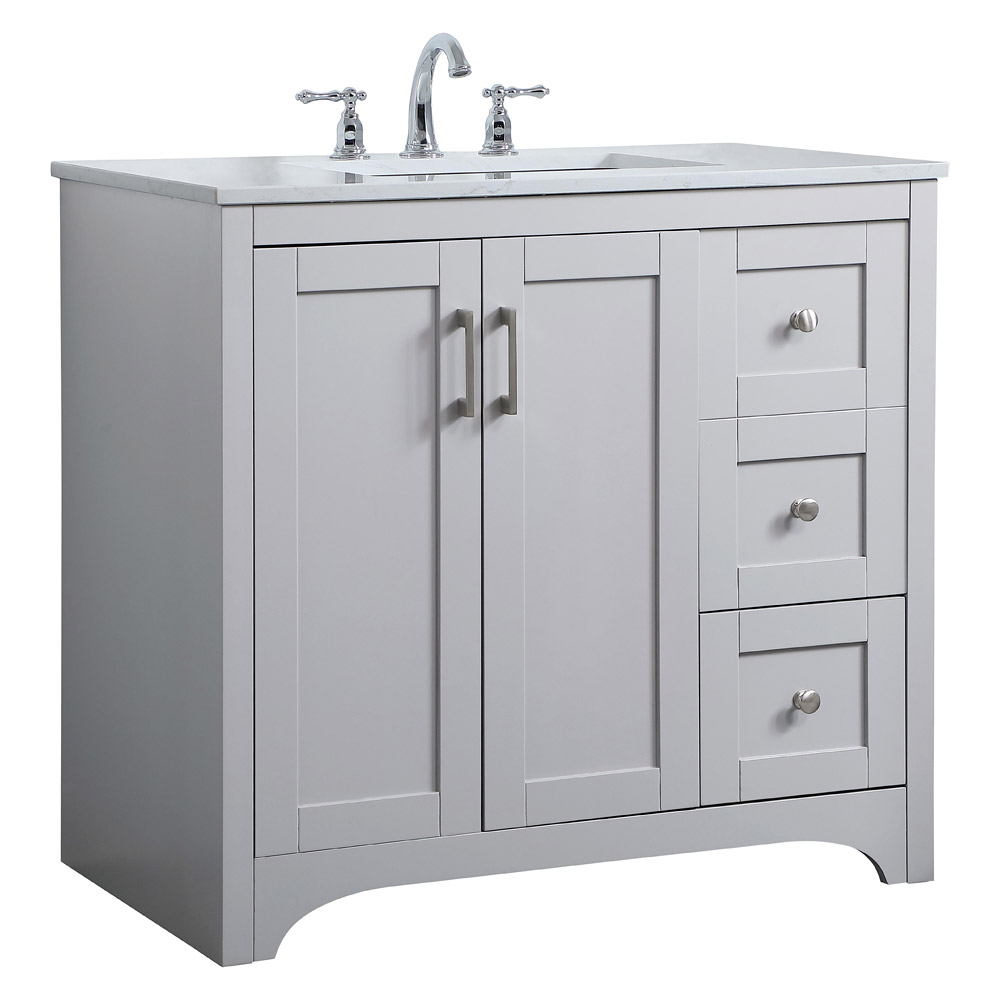 Elegant Bathroom Vanity - Gray (VF17036GR)