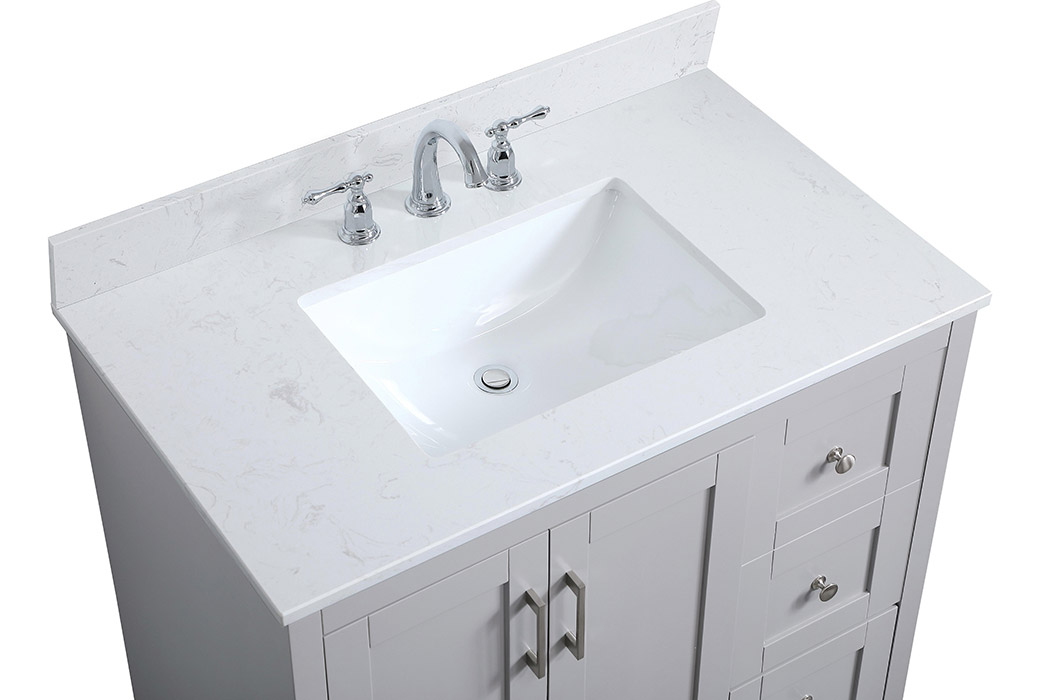 Elegant Bathroom Vanity - Gray (VF17036GR-BS)