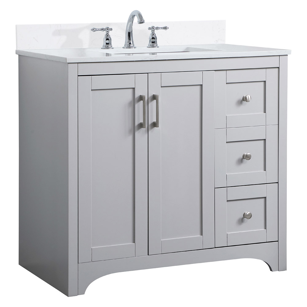 Elegant Bathroom Vanity - Gray (VF17036GR-BS)