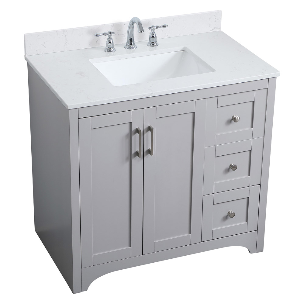 Elegant Bathroom Vanity - Gray (VF17036GR-BS)