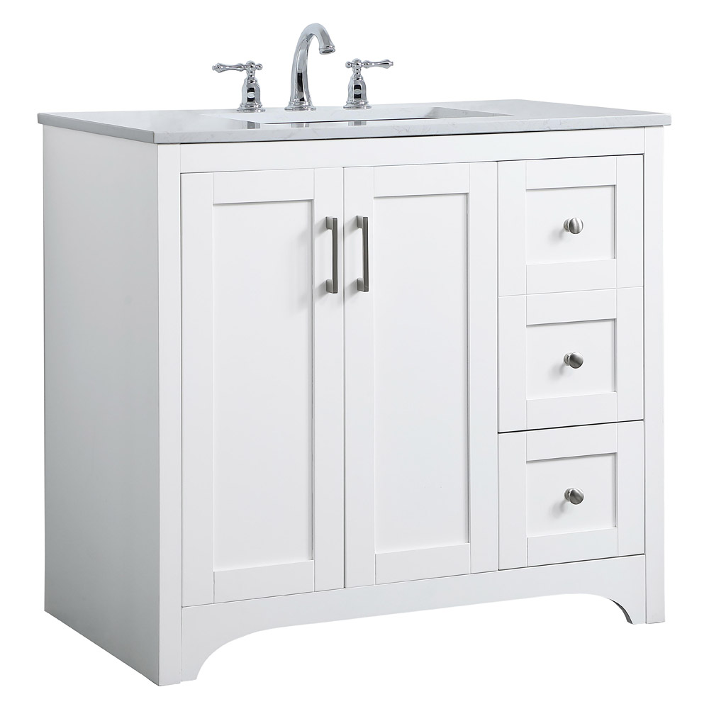 Elegant Bathroom Vanity - White (VF17036WH)