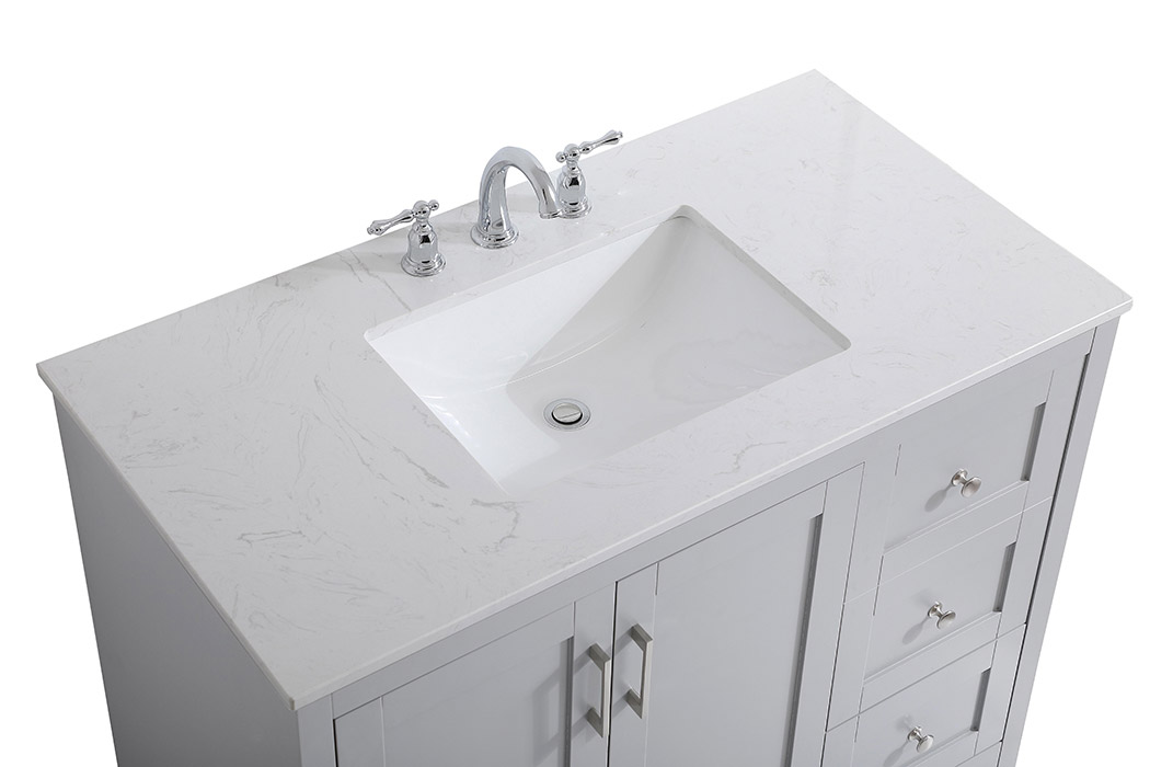 Elegant Bathroom Vanity - Gray (VF17042GR)