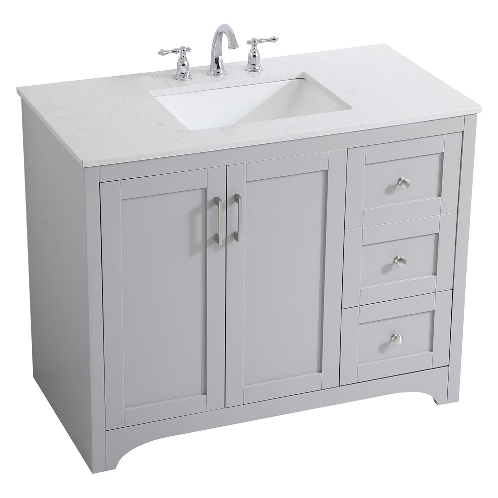 Elegant Bathroom Vanity - Gray (VF17042GR)