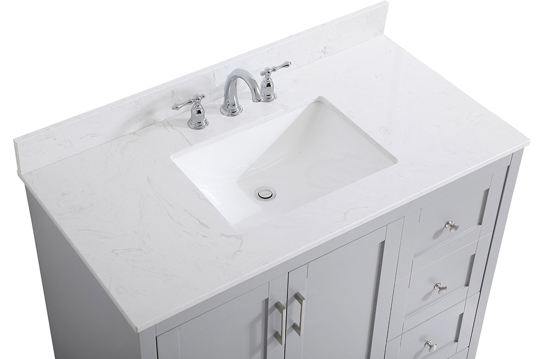 Elegant Bathroom Vanity - Gray (VF17042GR-BS)