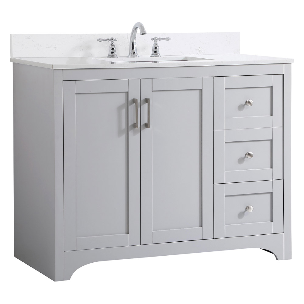 Elegant Bathroom Vanity - Gray (VF17042GR-BS)