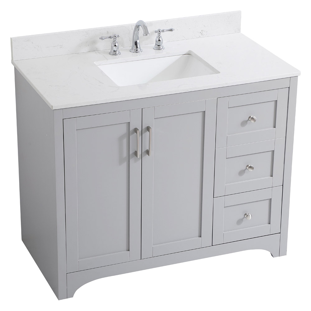 Elegant Bathroom Vanity - Gray (VF17042GR-BS)