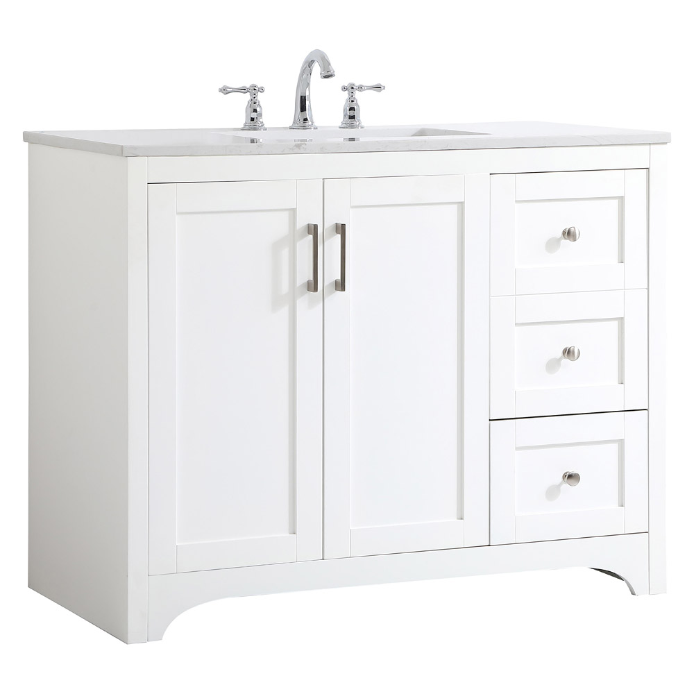 Elegant Bathroom Vanity - White (VF17042WH)