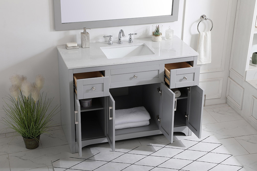 Elegant Bathroom Vanity - Gray (VF17048GR)