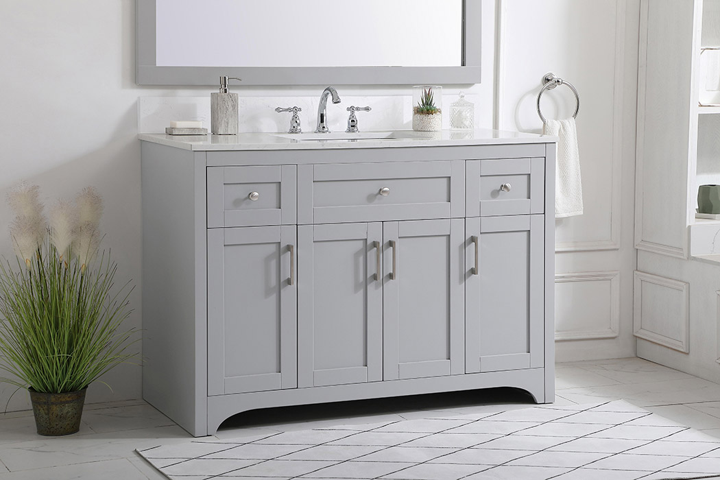 Elegant Bathroom Vanity - Gray (VF17048GR-BS)