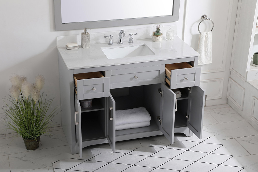 Elegant Bathroom Vanity - Gray (VF17048GR-BS)