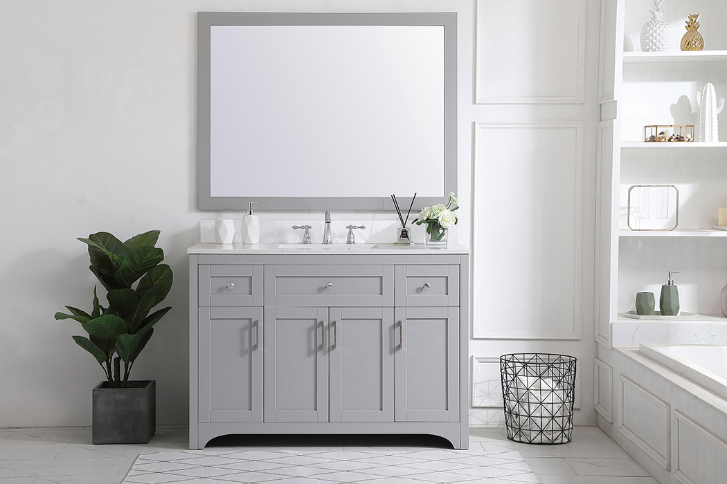 Elegant Bathroom Vanity - Gray (VF17048GR-BS)