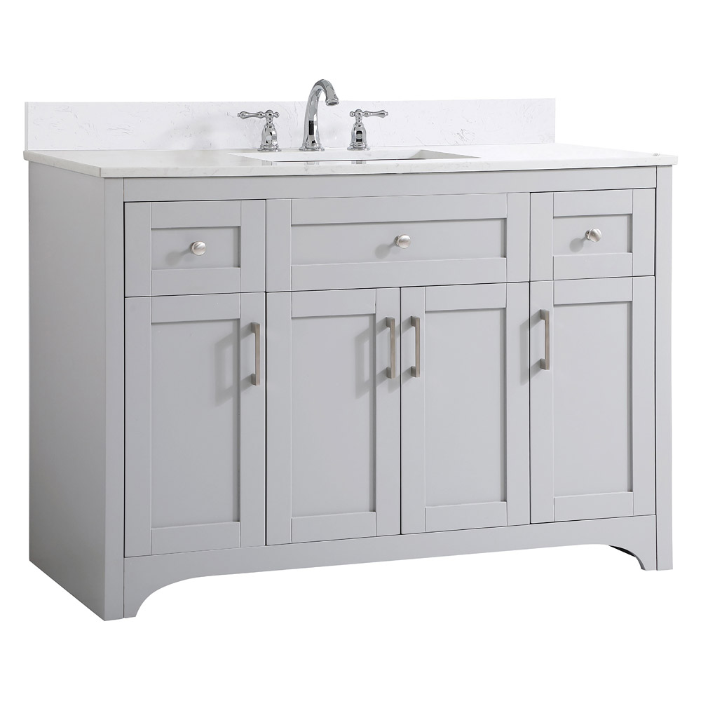 Elegant Bathroom Vanity - Gray (VF17048GR-BS)